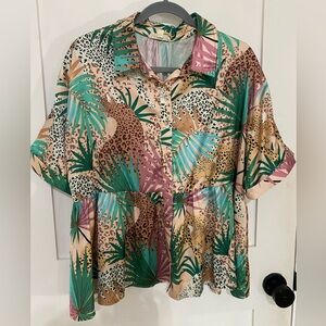 Entro Animal Print Blouse